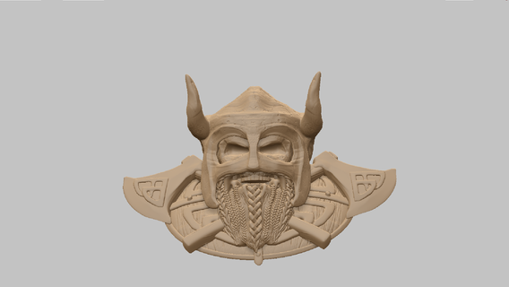 bearded viking skull +key hanger bearded viking skull valhalla 3d figure key hanger  3d print model - Mito3D