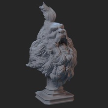 barbuto yell art anger angry blender bust character dude dwarf emotion emotions expression face hair head male man mohawk rage yelling zbrush 3d print model - Mito3D