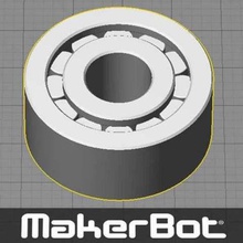 bearing - needle roller type one piece print minimal support remove various engineering spins spinning rotate rolling race part moving mechanical bearings 3d print model - Mito3D