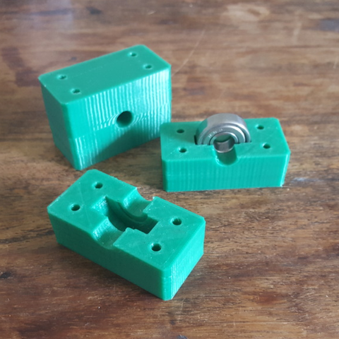 el bloque de rodamientos diámetro 28 mm 8 agujero 10mm la herramienta cojinete soporte simple rodamiento 3D print model - Mito3D