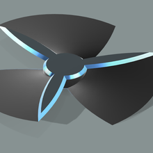 bearing propeller gadget propeller fidget spinner bearing 608 fidget blade 3d print model - Mito3D