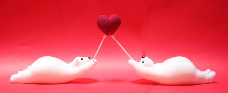 ayılar Aşk ayı Sanvalentin aşık kalp 3d print model - Mito3D