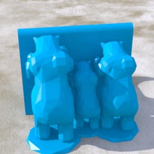 les ours de la famille maison familia mobile soutien téléphone 3d print model - Mito3D