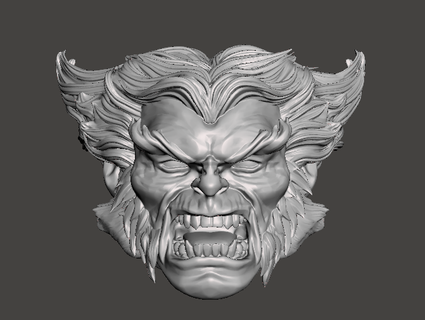 beast angry headsculpt beast marvel marvel legends mafex 1 12 action figures toys hasbro headsculpt  3d print model - Mito3D