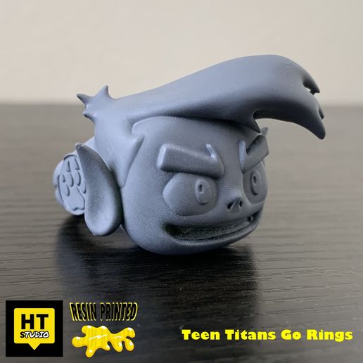 beast boy teen titans ring jewelry teentitans cartoon kid kids 3D print model - Mito3D