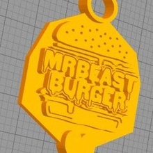 canavar burger anahtarlık 3d print model - Mito3D