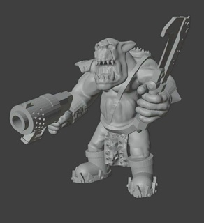 canavar avcılar ork oyun Warhammer Grimdark gelecek masaüstü savaş oyunları ork Boyz 3d print model - Mito3D
