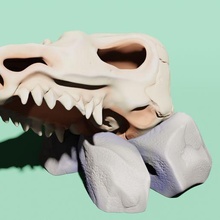 bestia cráneo animal juego rpg papel guerra Arte esqueleto 3d print model - Mito3D