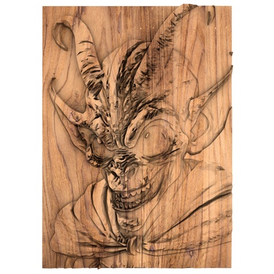 bestial beleza poli casa decoração parede arte monstro cérebro litofano poster quadro armação festa estrangeiro quadrinho diabo personagem assustador engraçado desenho animado bruxas 3d print model - Mito3D