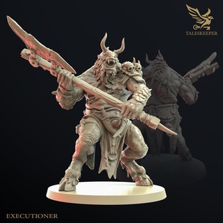beastman executioner beast beastman satyr reaper rpg dnd fantasy axe horror  3d print model - Mito3D