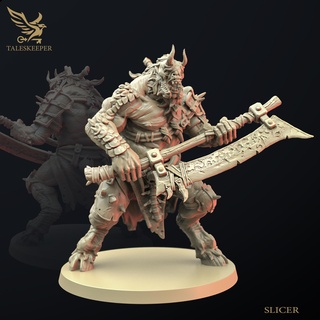Beastman affettatrice bestia satiro machete rpg dnd fantasia dimon orrore 3d print model - Mito3D