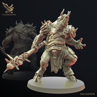 beastman smasher beast satyr armor rpg dnd fantasy club horror 3d print model - Mito3D