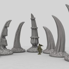 beastman spires game fantasy miniatures scatter terrain wargame toy 3d print model - Mito3D