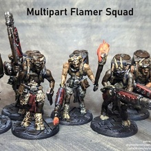 beastmen space multipart flamer squad 3d print model - Mito3D