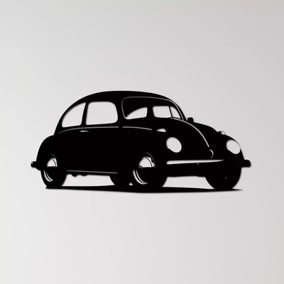 beatel wall art classic car vintage auto retro vehicle iconic design automotive history compact german engineering beetle silhouette cultural icon 1960s timeless pop culture collector's item economy air-cooled engine nostalgic ride enthusiast urban 3d print model - Mito3D