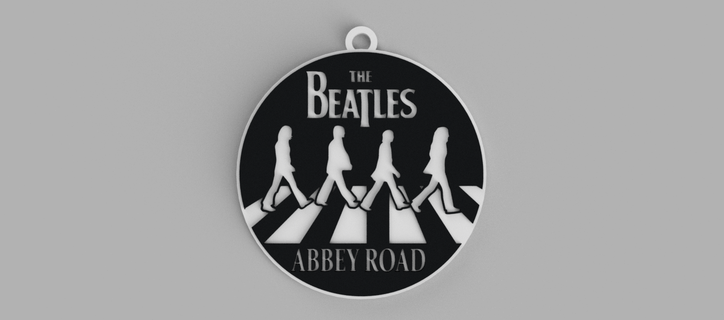 Beatles abbaye route logo Roche porte clés pendentif boucles d'oreilles bijoux 3d print model - Mito3D