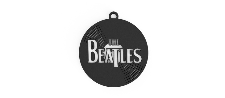 Beatles ajur anahtar yüzük kolye küpe 3d print model - Mito3D