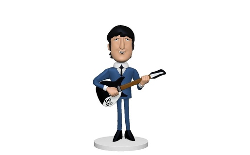 Beatles Cumartesi sabah karikatür John Paul George Ringo çizgi filmler 3d print model - Mito3D