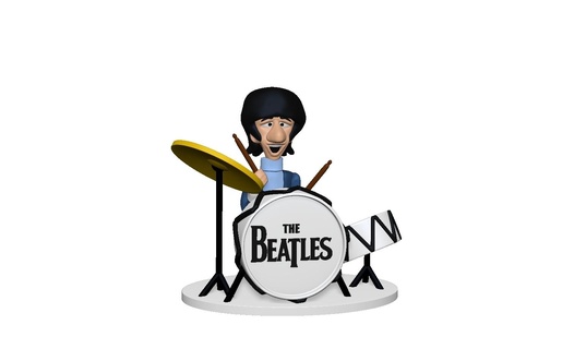 Beatles Samstag Karikatur Ringo John paul George Cartoons 3d print model - Mito3D