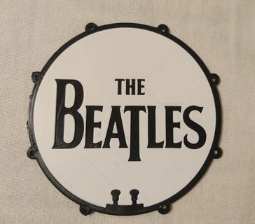 Beatles davul Kupa bardak altlığı buzdolabı mıknatıs 3d print model - Mito3D