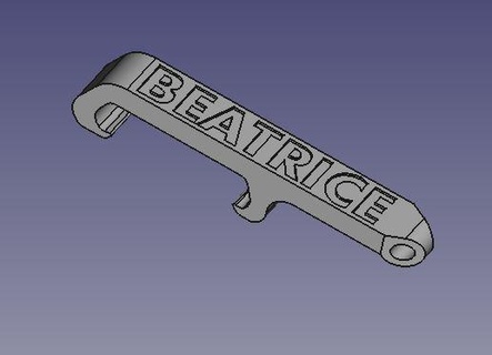 beatrice pocket bottle opener key ring first name 3d print model - Mito3D