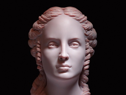 beatrice portinari 3d imprimable stl dossiers 135mm échelle art portrait sculpture dante alighieri Divin comédie buste beauté 3d print model - Mito3D