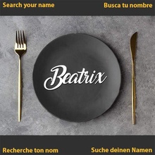 beatrix name banquet wedding communion dinner plate table decoration tablename 3d print model - Mito3D