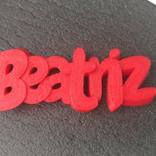 Beatriz anahtarlık Llavero özelleştirilmiş 3d print model - Mito3D
