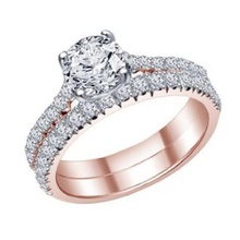 bellissimo 3d di gioielli modello cad anello nuziale set stl nozze Modello fidanzamento 3d print model - Mito3D