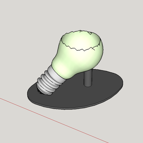 güzel kırık ampul saksı oops çeşitli deco lazımlık muhteşem iş parçacığı 3D print model - Mito3D