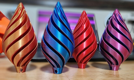 wunderschönen Weihnachten Ornament verschiedene spiralisiert Vase Modus Baum 3d print model - Mito3D