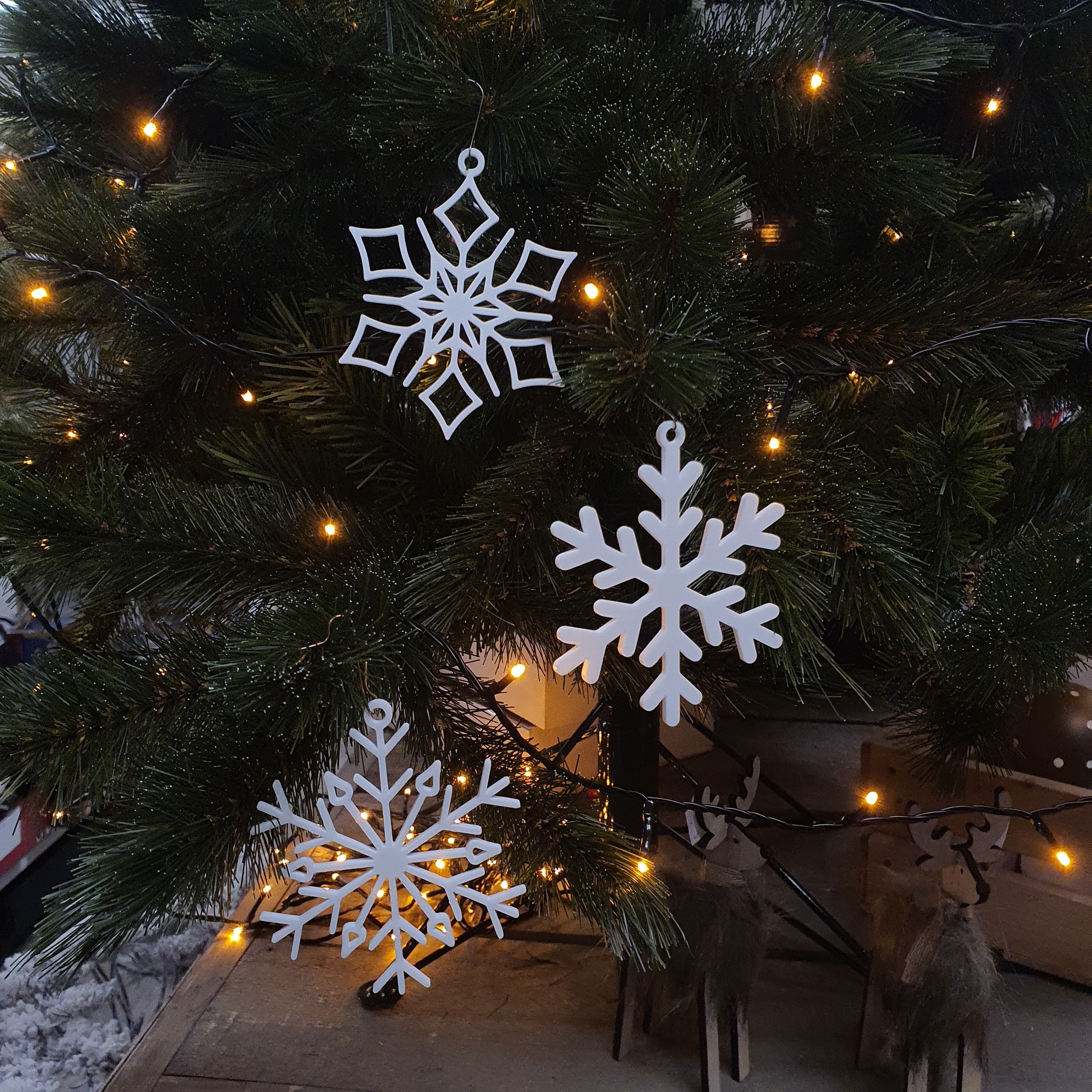 güzel Noel kar tanesi süsler ev dekorasyon dekor Parti süs Baba tatil kış ağaç 3D print model - Mito3D
