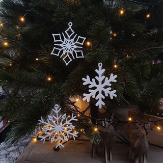 beautiful christmas snowflake ornaments Home decoration decor noel snow party ornament santa xmas holiday winter tree 3d print model - Mito3D