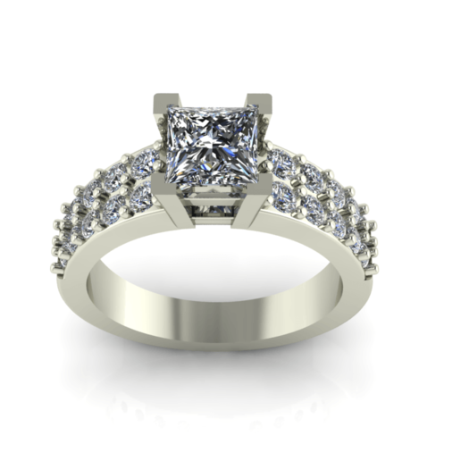 beautiful engagement ring jewelry 3D print model - Mito3D