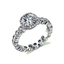 beautiful engagement ring 3d cad model stl format jewelry wedding 3d print model - Mito3D