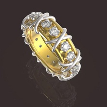 hermoso anillo hembra la joyería los anillos joya de riqueza precioso diamant brillante compromiso sterling moda el diamante imprimible plata oro gem platino lujo 3d print model - Mito3D