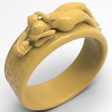 schönes Mädchen, sexy-girl-ring-Schmuck Mann ring Schmuck diamond gold Silber bedruckbar ist engagem engagement Hochzeit Mode Schönheit Saphir Bekleidung emerald solitaire gem Juwel Ringe 3d print model - Mito3D