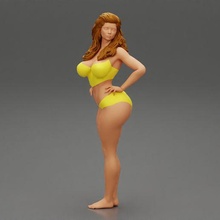 güzel kız şık bikini poz kumlu plaj 3d Yazdır model 3d print model - Mito3D
