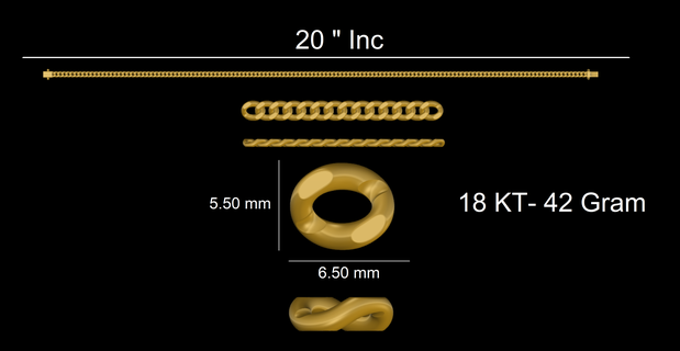 beautiful gold chain beautiful gold chain cuban chain cubainstl  3d print model - Mito3D