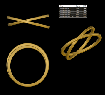 lindo ouro anel lindo ouro anel 3d print model - Mito3D