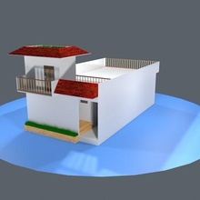 hermoso casa arquitectura habitación edificio construcción real inmuebles asombroso 3d print model - Mito3D