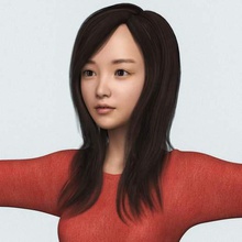 beautiful japanese cute girl 3d model game 3d print model - Mito3D