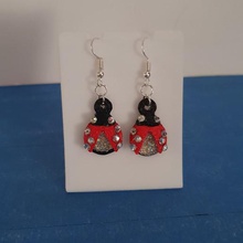 beautiful ladybird earring fashion jewelry deco strass mode print 3d 3d print model - Mito3D