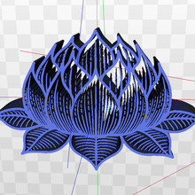 beautiful lotus art flower abstract floral design 3d print model - Mito3D