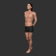 beautiful man -rigged 3d character game model fbx obj stl transport art unreal free person rig rigged animated blender max cinema 3d print model - Mito3D