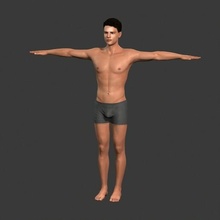 beautiful man -rigged animated unreal engine pbr character skeleton rigged t walk unity guy woman person young body people pose male 3d print model - Mito3D