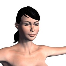 güzel çıplak Kadın 3 boyutlu model bıçaklı silah insanlar pbr karakter vücut oyun gerçek dışı iskelet hileli Bedava indir güzellik kadın kız delikanlı zarif genç 3d print model - Mito3D