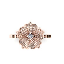 belle bague bijoux diamant gemme bijou anneaux or argent engagement mariage mode brillant imprimable 3d print model - Mito3D