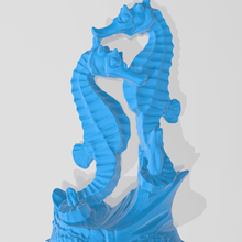 beautiful seahorse pair art animal statue fish 3d print model - Mito3D