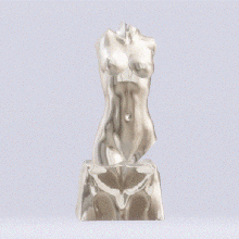 sexy hermosa mujer de la escultura base art femenino francia 3d cnc el busto 3d print model - Mito3D